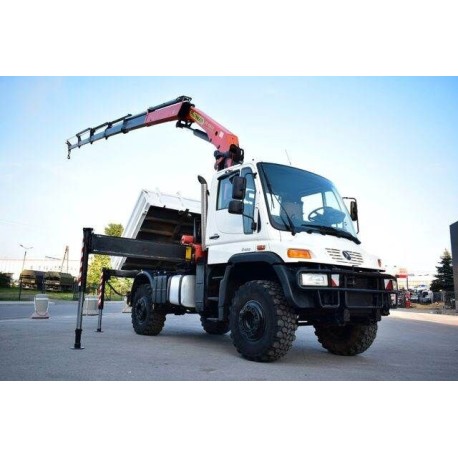 Unimog U400 4x4 PALFINGER PK 16502 CRANE KIPER KRAN